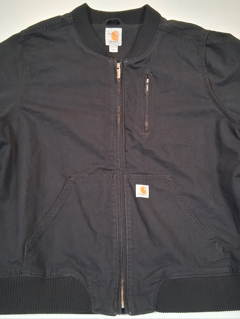 Carhartt Womens Crawford Relaxed Fit Canvas Bomber Jacket XL 16/18 Black 102524 - Picture 2 of 7